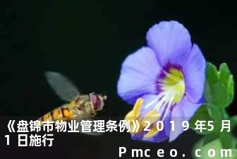 《盘锦市物业管理条例》2019年5月1日施行