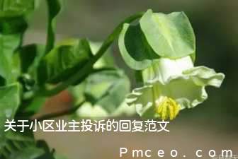 关于小区业主投诉的回复范文