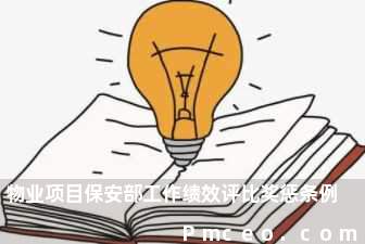 物业项目保安部工作绩效评比奖惩条例